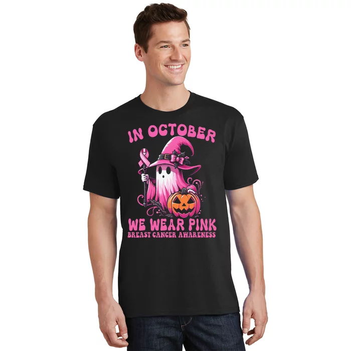 Funny Quote In October We Wear Pin.K Breast Cancer Awareness T-Shirt