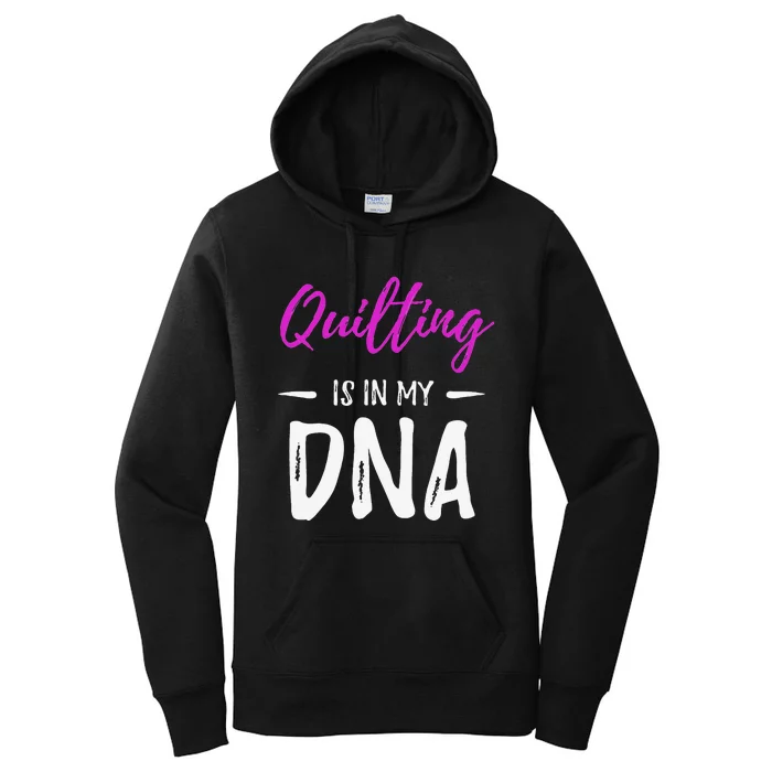 Funny Quilting Is In My DNAv Vintage Quilt Makers Women's Pullover Hoodie