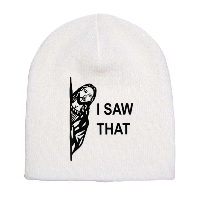 Funny Quote Jesus Meme I Saw That Christian Jesus Meme Short Acrylic Beanie