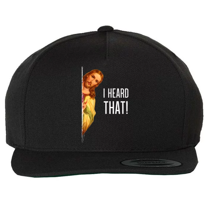 Funny Quote Jesus Meme I Heard That Christian God Wool Snapback Cap