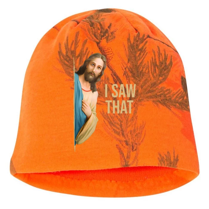 Funny Quote Jesus Meme I Saw That Christian Kati - Camo Knit Beanie