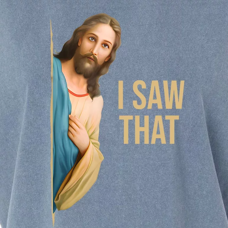 Funny Quote Jesus Meme I Saw That Christian Garment-Dyed Women's Muscle Tee