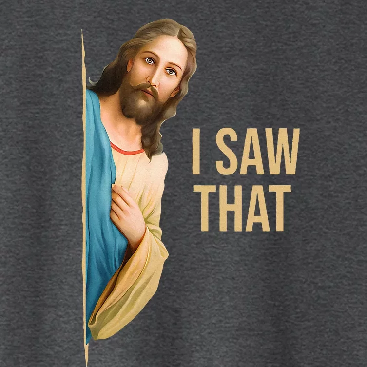 Funny Quote Jesus Meme I Saw That Christian Women's Crop Top Tee