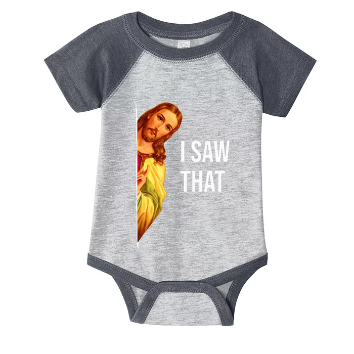 Funny Quote Jesus Meme I Saw That Christian God Infant Baby Jersey Bodysuit