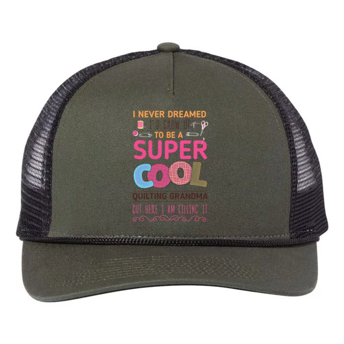 Funny Quilter Knitter Gift Retro Rope Trucker Hat Cap