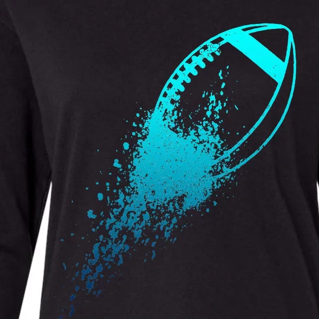 Football Quarterback Lineman Womens Cotton Relaxed Long Sleeve T-Shirt