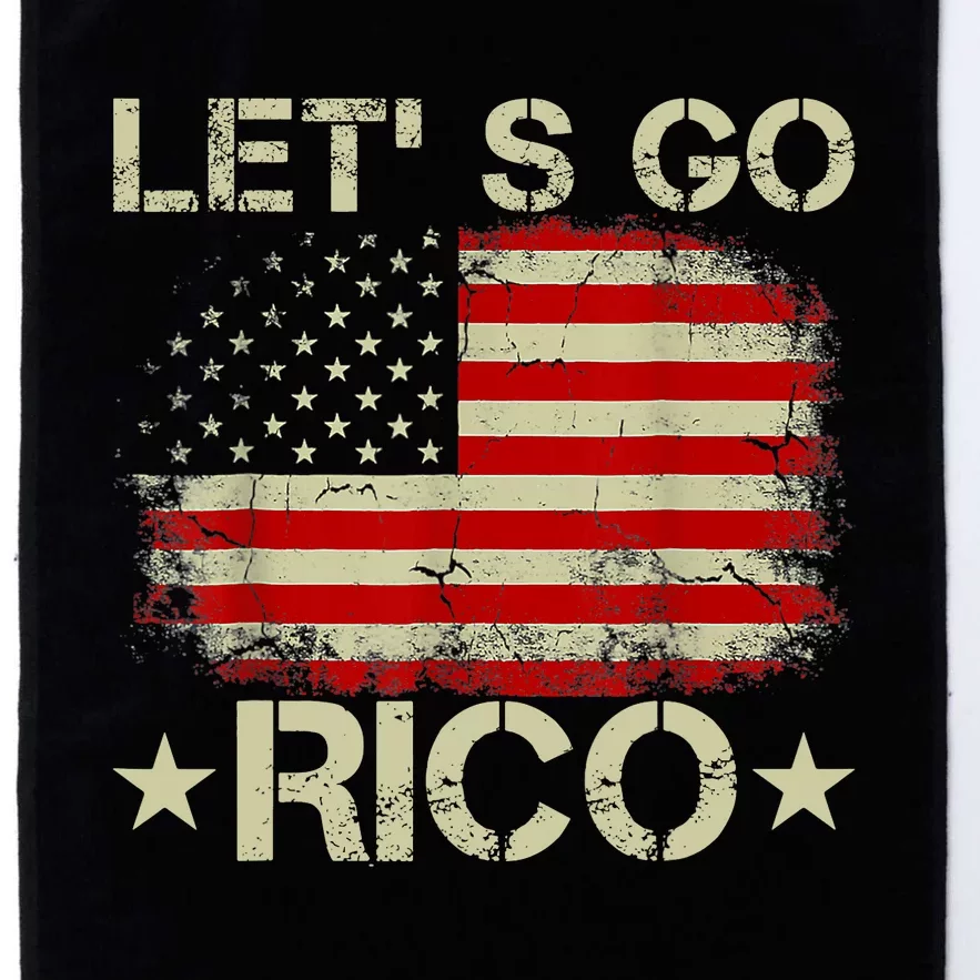 Funny Quote Lets Go RICO American Flag Platinum Collection Golf Towel