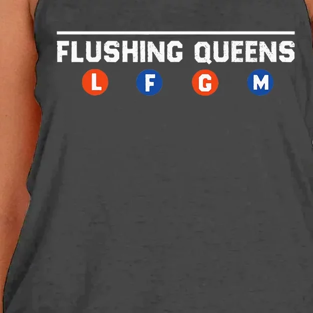 Flushing Queens Lfgm Women's Knotted Racerback Tank