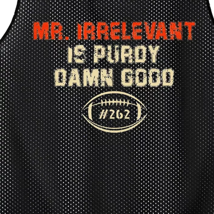 funny quote Mr Irrelevant Is Purdy Damn Good Mesh Reversible Basketball Jersey Tank