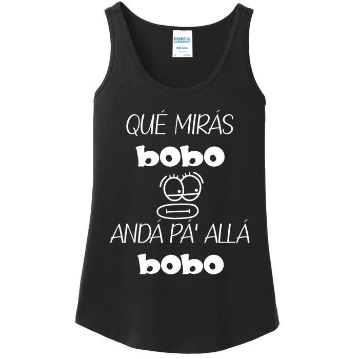 Funny Qué Mirás Bobo, Andá Pa' Allá Ladies Essential Tank