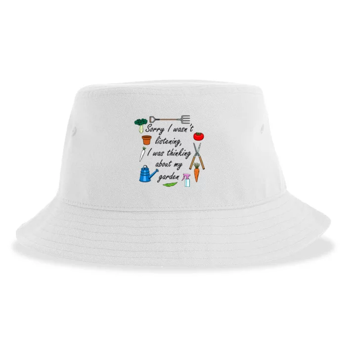 Funny Quote My Garden For Gardener Gardening Gift Sustainable Bucket Hat