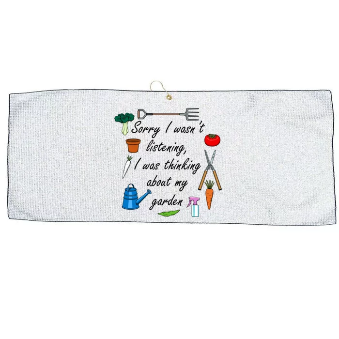 Funny Quote My Garden For Gardener Gardening Gift Large Microfiber Waffle Golf Towel