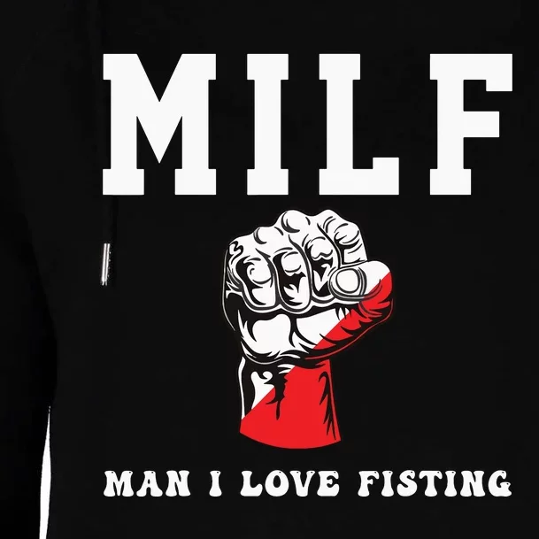 Funny Quote Man I Love Fisting Humor Cool Sarcasm Quote Womens Funnel Neck Pullover Hood