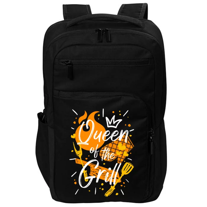 Funny Queen Of The Grill Grilling Stuffs Cooking Mom Cool Gift Impact Tech Backpack