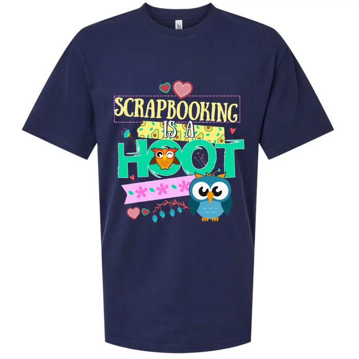 funny Quote Owl Gifts Scrapbooking Is A Hoot Sueded Cloud Jersey T-Shirt