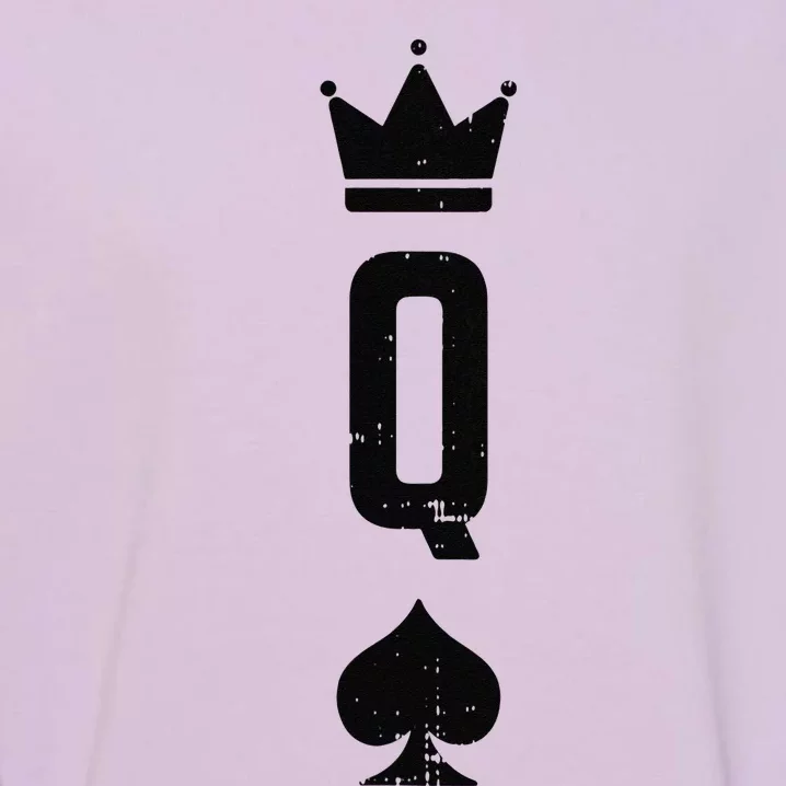 Funny Queen Of Spades Card Matching Halloween Costume For Couples Garment-Dyed Sweatshirt