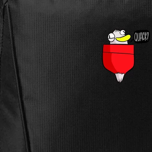 Funny Quack Pocket Duck Duckling Pocket Print City Backpack