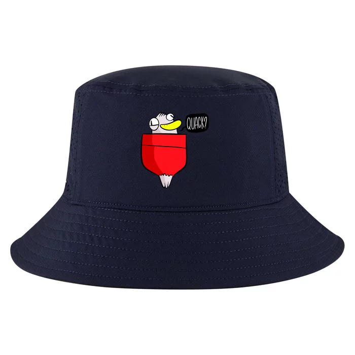 Funny Quack Pocket Duck Duckling Pocket Print Cool Comfort Performance Bucket Hat