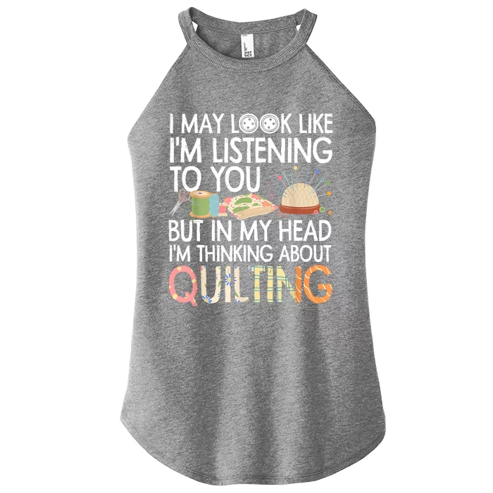 Funny Quilting Quilting Lover Quilter Women’s Perfect Tri Rocker Tank