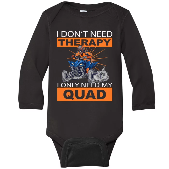 Fun Quad Quad Quad Saying Baby Long Sleeve Bodysuit