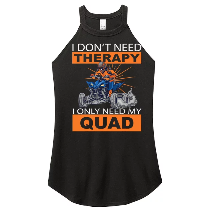 Fun Quad Quad Quad Saying Women’s Perfect Tri Rocker Tank