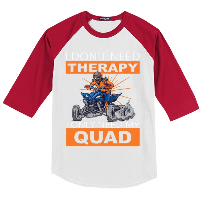 Fun Quad Quad Quad Saying Kids Colorblock Raglan Jersey