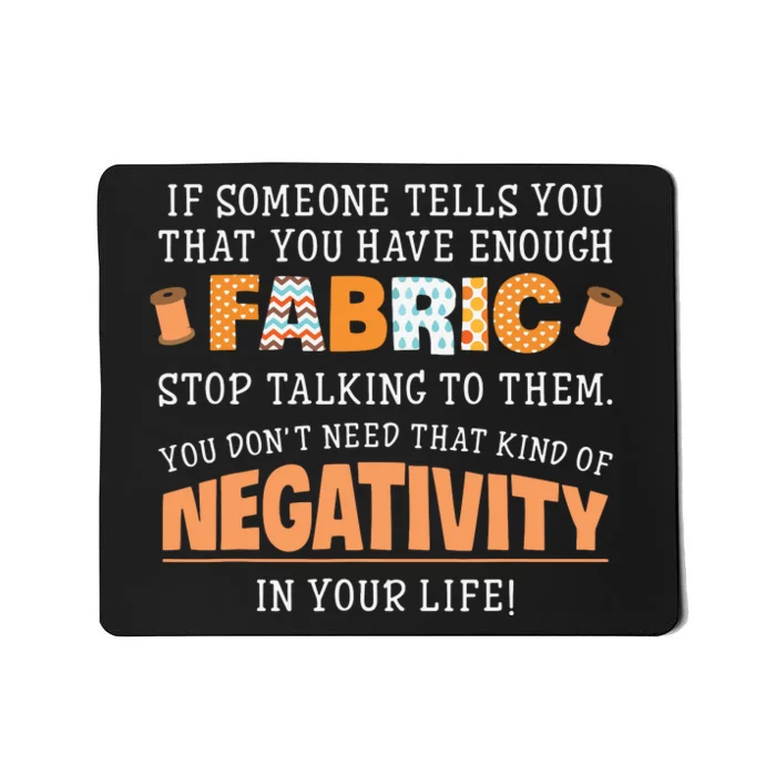 Funny Quilting Sewing Quote Design For Sewer Quilter Mousepad