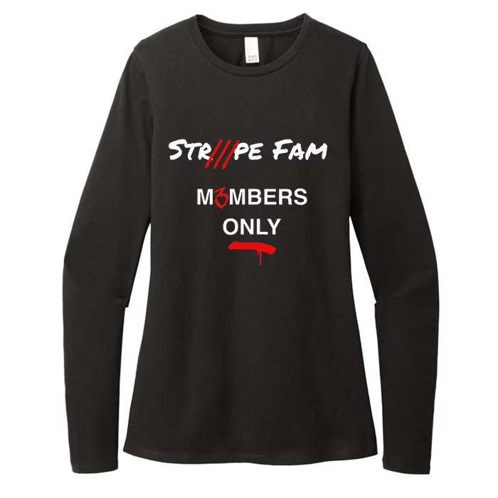 funny quotes strpe fam m3mbers only Womens CVC Long Sleeve Shirt