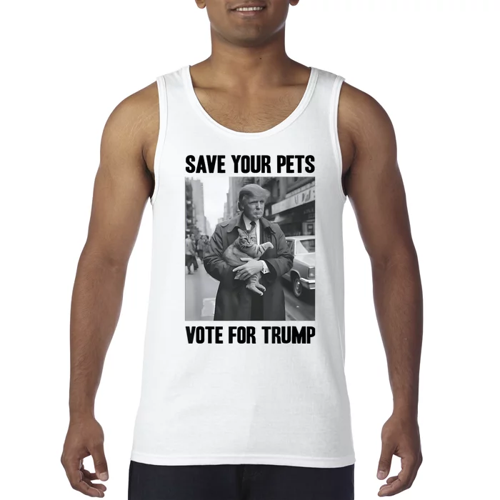 Funny Quote Vote Save Your Pets Vote For Trump Us Election Gift Tank Top