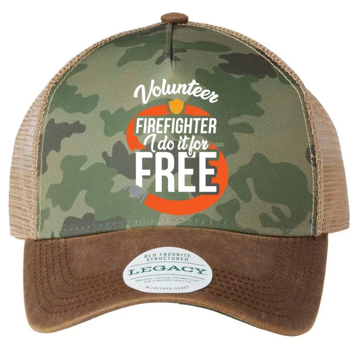 Firefighter Quotes Volunteer Firefighter Funny Gift Legacy Tie Dye Trucker Hat