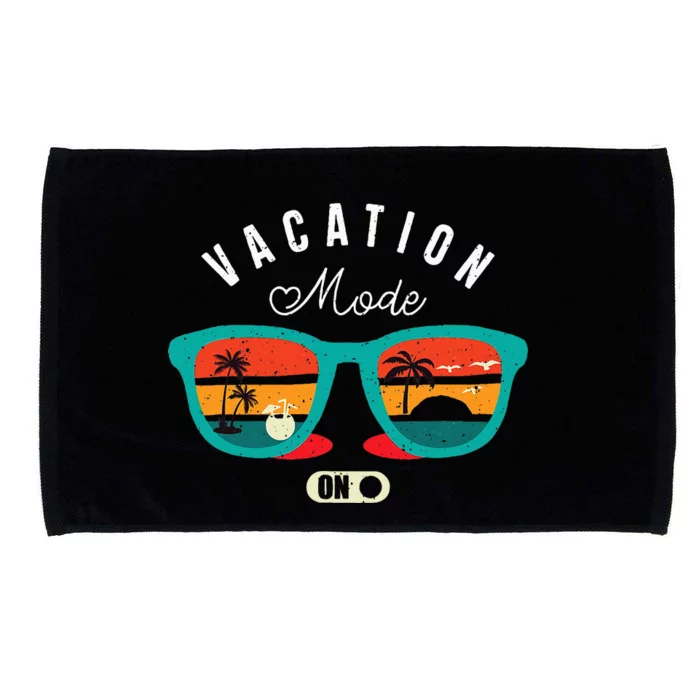 Funny Quote Vacation Mode On Summer Vintage Microfiber Hand Towel