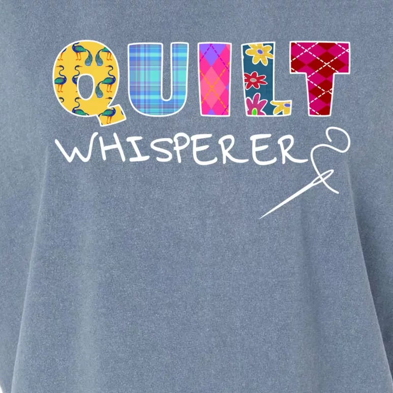 Funny Quilt Whisperer Quilting Saying Quote Sewing Gift Idea Great Gift Garment-Dyed Women's Muscle Tee