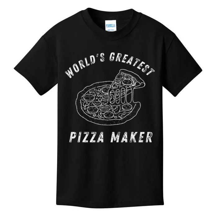 funny quote World's Greatest Pizza Maker pizza makers Kids T-Shirt