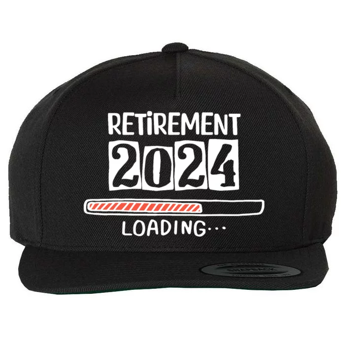 Funny Retirement 2024 Loading Countdown In Progress Wool Snapback Cap