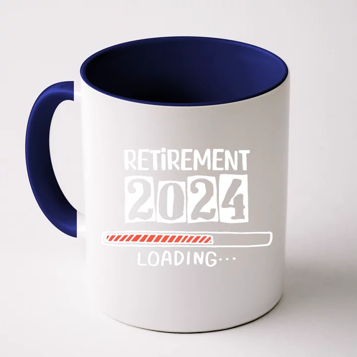 Funny Retirement 2024 Loading Countdown In Progress Front & Back Coffee Mug