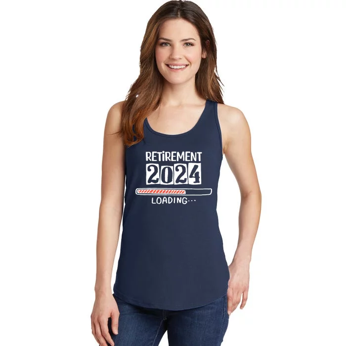 Funny Retirement 2024 Loading Countdown In Progress Ladies Essential Tank