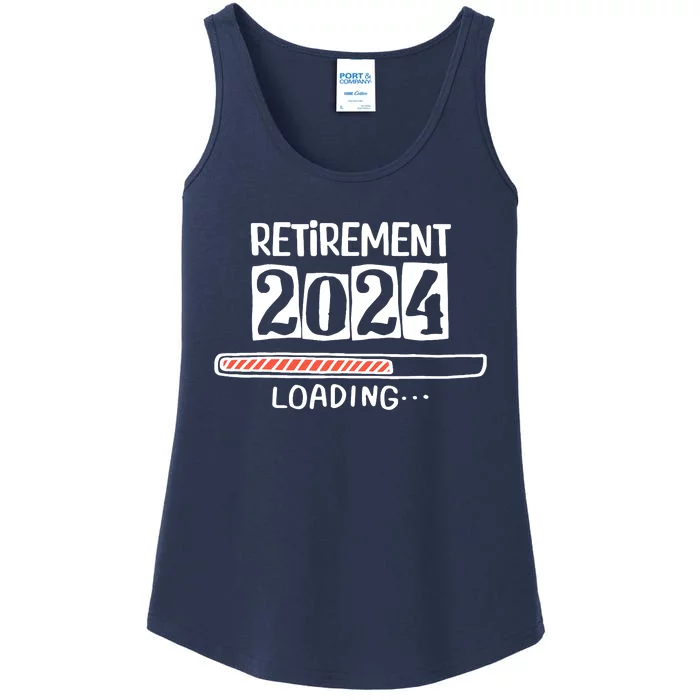 Funny Retirement 2024 Loading Countdown In Progress Ladies Essential Tank