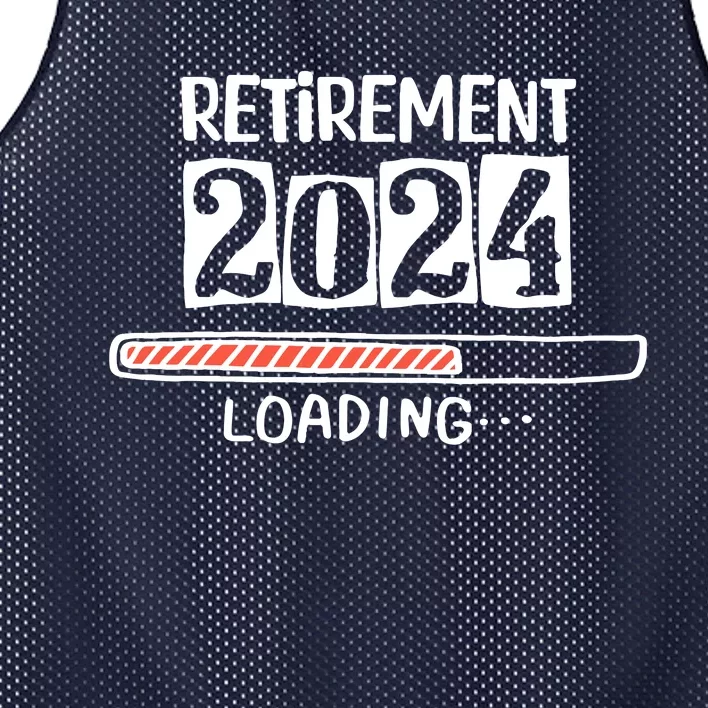 Funny Retirement 2024 Loading Countdown In Progress Mesh Reversible Basketball Jersey Tank