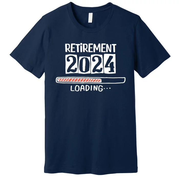 Funny Retirement 2024 Loading Countdown In Progress Premium T-Shirt