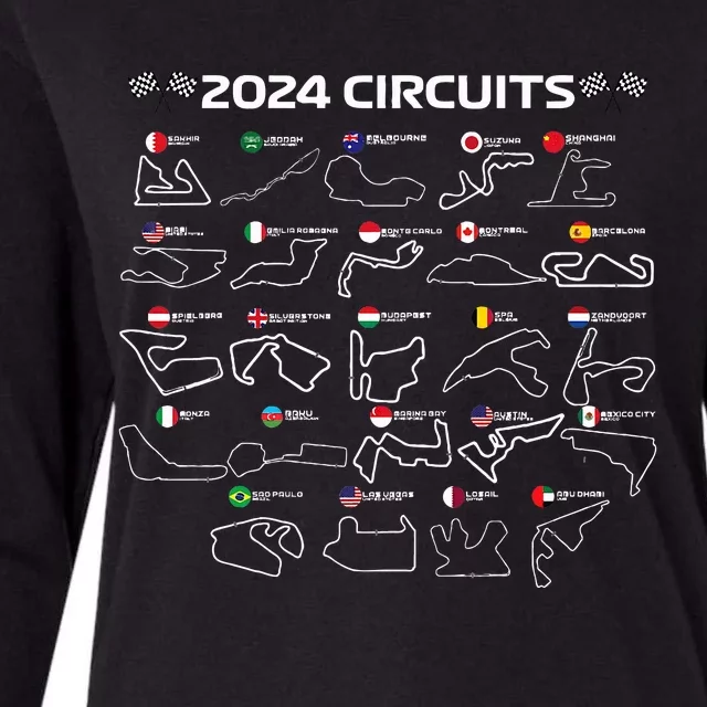 Formula Racing 2024 Circuits Race Car Formula Racing Womens Cotton Relaxed Long Sleeve T-Shirt