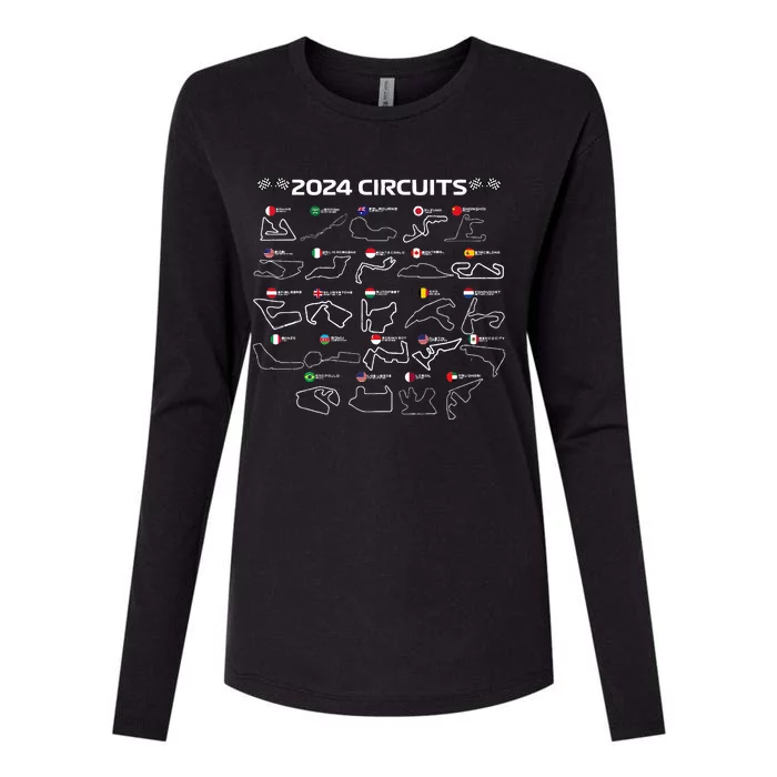 Formula Racing 2024 Circuits Race Car Formula Racing Womens Cotton Relaxed Long Sleeve T-Shirt