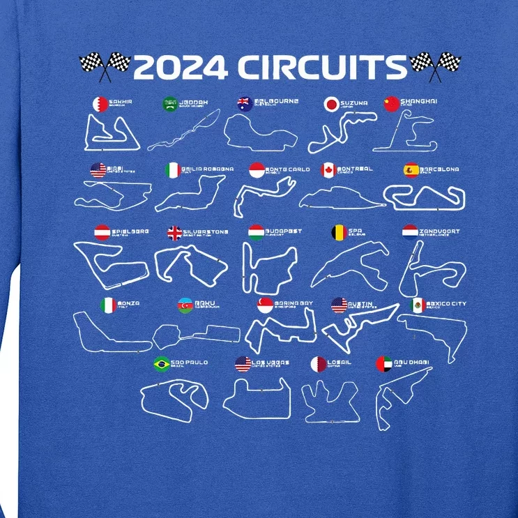 Formula Racing 2024 Circuits Race Car Formula Racing Long Sleeve Shirt