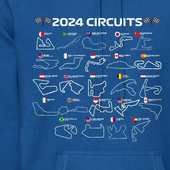 Formula Racing 2024 Circuits Race Car Formula Racing Premium Hoodie