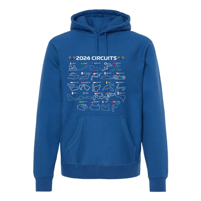 Formula Racing 2024 Circuits Race Car Formula Racing Premium Hoodie