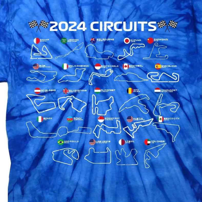 Formula Racing 2024 Circuits Race Car Formula Racing Tie-Dye T-Shirt