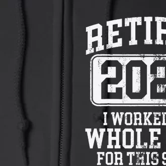 Funny Retired 2024 Retirement Full Zip Hoodie