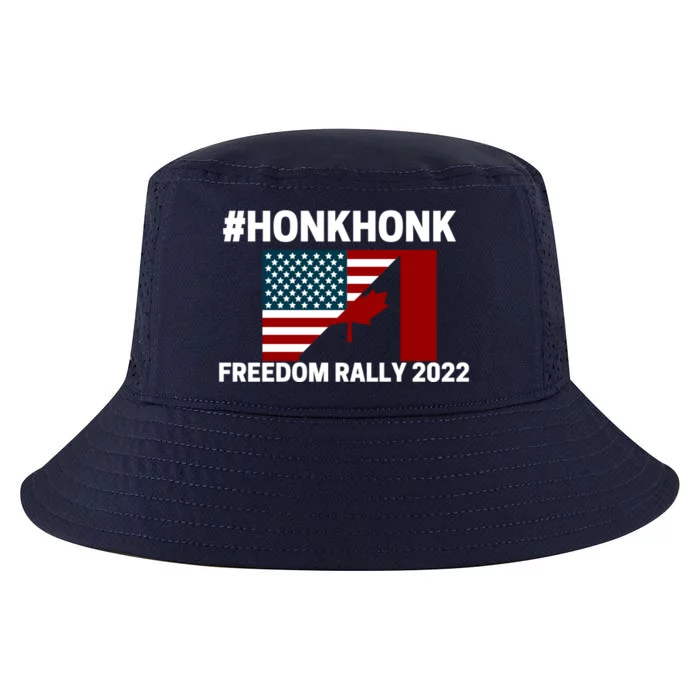 Freedom Rally 2022 Honk USA Canada Flag Cool Comfort Performance Bucket Hat