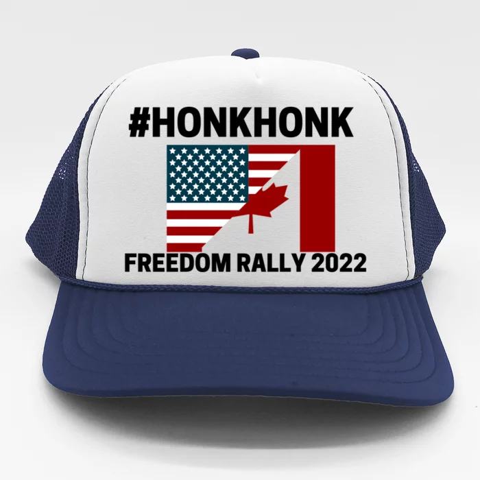 Freedom Rally 2022 Honk USA Canada Flag Trucker Hat