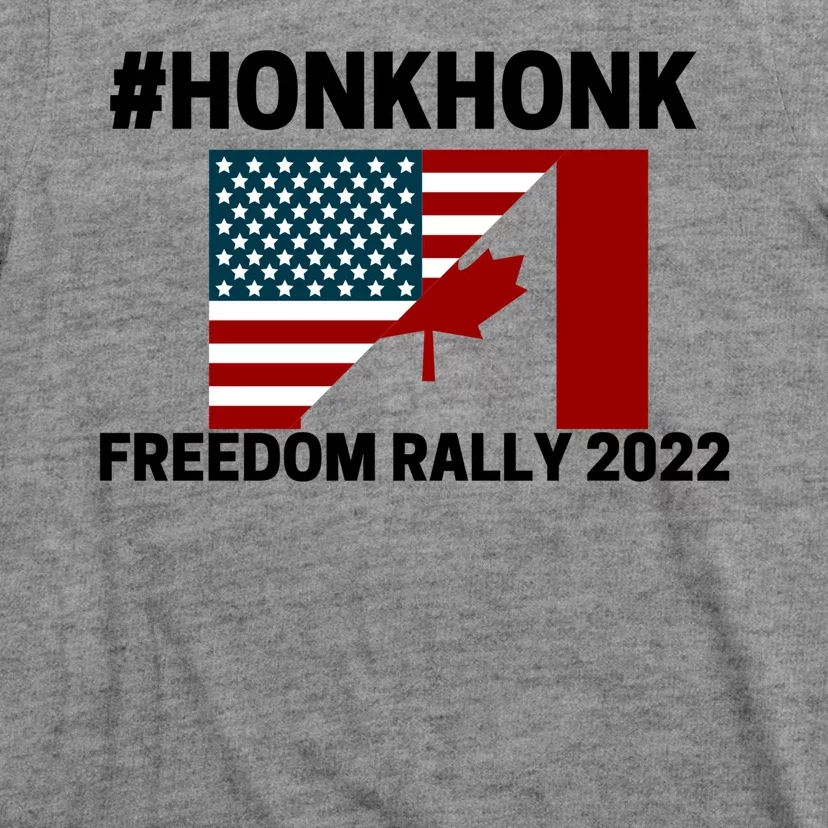 Freedom Rally 2022 Honk USA Canada Flag T-Shirt