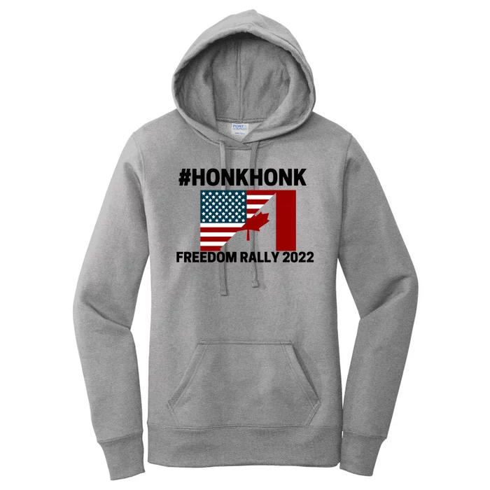 Freedom Rally 2022 Honk USA Canada Flag Women's Pullover Hoodie